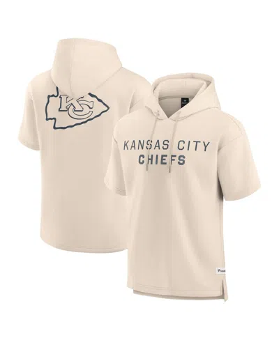 Fanatics Men'sâ Cream Kansas City Chiefs Elements Future Ground Lettering Short Sleeve Pullover Hoodie In Neutral