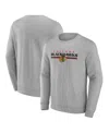 Fanatics Men's Gray Chicago Blackhawks Block Party Fleece Pullover Sweatshirt In Gray