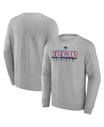 Fanatics Men'sâ Heathered Gray New England Patriots Bold Move Pullover Sweatshirt