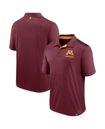 Fanatics Men'sâ Maroon Minnesota Golden Gophers Fundamental Defender Polo Shirt In Burgundy