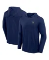 Fanatics Men'sâ Navy New York Yankees Front Office Power Mono Long Sleeve Hoodie T-shirt In Blue