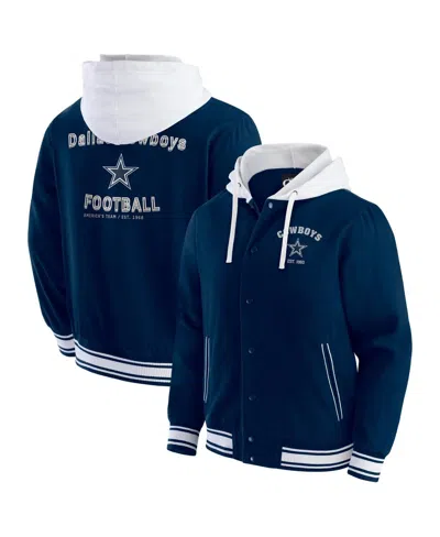 Fanatics Men'sâ Nfl X Navy Dallas Cowboys Full-snap Hoodie Jacket In Blue