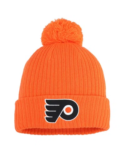 Fanatics Men'sâ Orange Philadelphia Flyers Cuffed With Pom Knit Hat