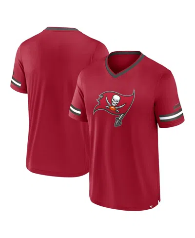 Fanatics Men'sâ Red Tampa Bay Buccaneers Stripe Stacking T-shirt