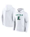 Fanatics Men'sâ White Loyola Greyhounds Primary Logo Pullover Hoodie In White