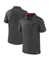 Fanatics Men's Black New Jersey Devils Authentic Pro Tonal Logo Jacquard Polo Shirt In Gray