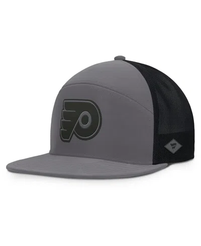 Fanatics Men's Charcoal Philadelphia Flyers Fairweather Adjustable Hat In Gray