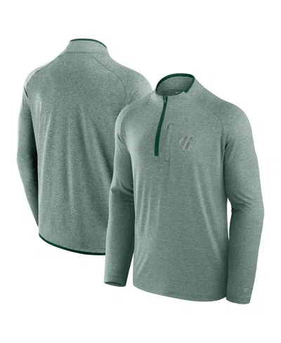 Fanatics Men's Green Michigan State Spartans Mock Neck Half-zip Pullover Jacket
