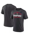 Fanatics Men's Heather Charcoal Florida Panthers 2025 Stanley Cup Champions Rush Tri-blend T-shirt In Gray