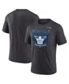 Fanatics Men's Heather Charcoal Toronto Maple Leaf's 2025 Stanley Cup Playoffs Crossbar Tri-blend T-shirt In Gray