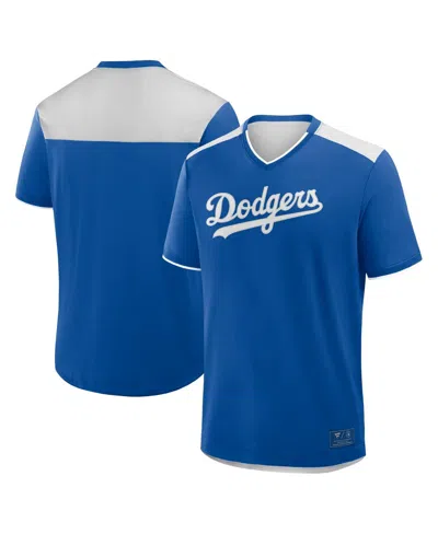 Fanatics Men's Royal Los Angeles Dodgers Walk Off V-neck T-shirt In Blue