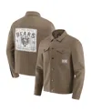 Fanatics Men'stan Chicago Bears Trucker Full-button Jacket In Brown