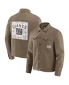 Fanatics Men'stan New York Giants Trucker Full-button Jacket In Brown