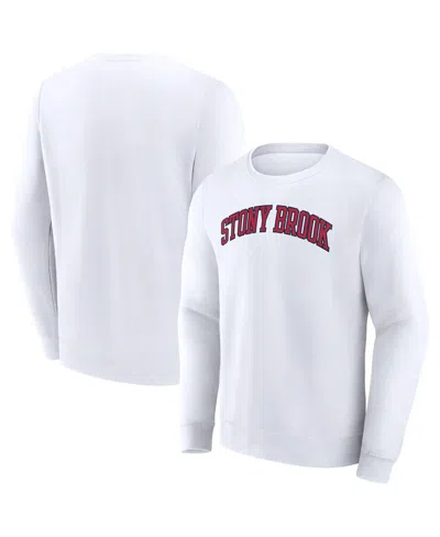 Fanatics Men's White Stony Brook Seawolves Short Name Pullover Sweatshirt