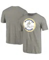 Fanatics Mto Label Men's Ash Milwaukee Brewers Cooperstown Collection Forbes Tri-blend T-shirt In Gray