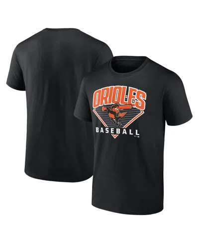 Fanatics Mto Label Men's Black Baltimore Orioles Baseball T-shirt