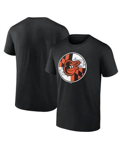 Fanatics Mto Label Men's Black Baltimore Orioles Flag T-shirt