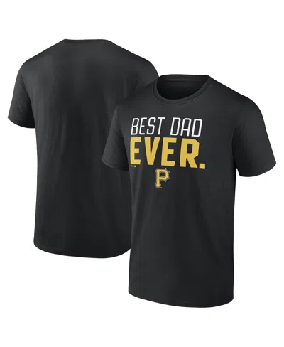 Fanatics Mto Label Men's Black Pittsburgh Pirates Best Dad Ever T-shirt
