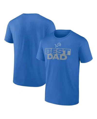 Fanatics Mto Label Men's Blue Detroit Lions Greatest Dad T-shirt