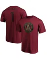 FANATICS MTO LABEL MEN'S BRAD GUZAN RED ATLANTA UNITED FC AUTHENTIC STACK PLAYER NAME NUMBER T-SHIRT