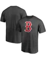 Fanatics Mto Label Men's Heather Charcoal Boston Red Sox Logo T-shirt In Gray
