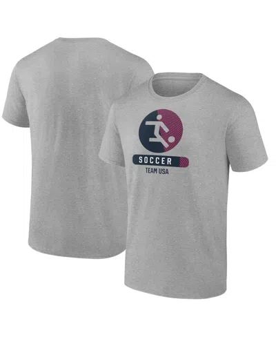 Fanatics Mto Label Men's Heather Gray Us Soccer Radiating Victory T-shirt