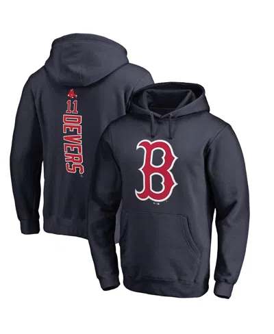Fanatics Mto Label Men's Rafael Devers Navy Boston Red Sox Backer Pullover Hoodie