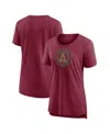 Fanatics Mto Label Women's Heather Red Atlanta United Fc Distressed Vintage Primary Tri-blend T-shirt In Red