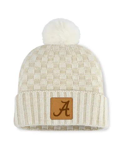 Fanatics Natural Alabama Crimson Tide Blaze Pom Knit Hat In Brown