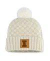 Fanatics Natural Illinois Fighting Illini Blaze Pom Knit Hat In Neutral