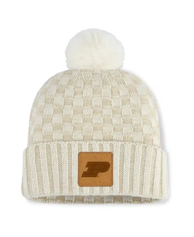 Fanatics Natural Purdue Boilermakers Blaze Pom Knit Hat In Brown