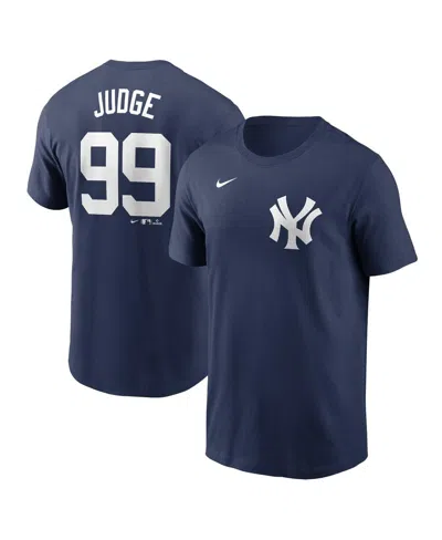 Fanatics Nike Men's Aaron Judge Navy New York Yankees Fuse Name Number T-shirt In Mdngtnavy