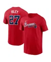 Fanatics Men's Austin Riley Red Atlanta Braves Fuse Name Number T-shirt In Sportred
