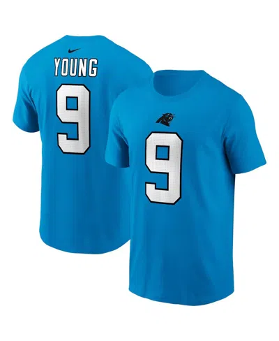 Fanatics Nike Men's Bryce Young Blue Carolina Panthers 2023 Nfl Draft First Round Pick Player Name Number T-s In Navy