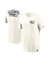 Fanatics Nike Men's Cream Seattle Seahawks Blitz Essential T-shirt In Cream