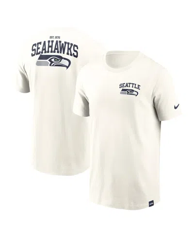 Fanatics Nike Men's Cream Seattle Seahawks Blitz Essential T-shirt