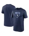 Fanatics Men's Navy Tampa Bay Rays Home Plate Icon Legend Performance T-shirt In Navy