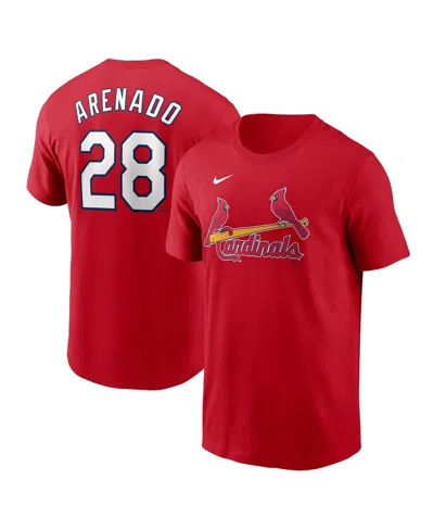 Fanatics Nike Men's Nolan Arenado Red St. Louis Cardinals Fuse Name Number T-shirt