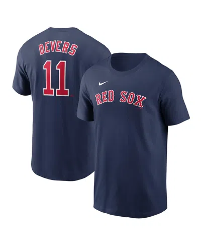 Fanatics Men's Rafael Devers Navy Boston Red Sox Fuse Name Number T-shirt