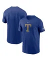 Fanatics Nike Men's Royal Texas Rangers 2024 Gold Collection Logo T-shirt In Blue