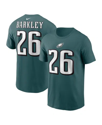 Fanatics Nike Men's Saquon Barkley Midnight Green Philadelphia Eagles Player Name Number T-shirt
