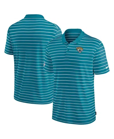 Fanatics Nike Men's Teal Jacksonville Jaguars 2022 Sideline Lock Up Victory Performance Polo In Teal,white