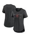 Fanatics Nike Women's Heather Black San Francisco Giants Knockout Team Stack Tri-blend T-shirt In Heather Black
