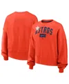 Fanatics Nike Women's Orange Houston Astros Pullover Sweatshirt In Orange,navy