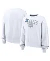 Fanatics Nike Women's White New York Yankees Pullover Sweatshirt In White,navy