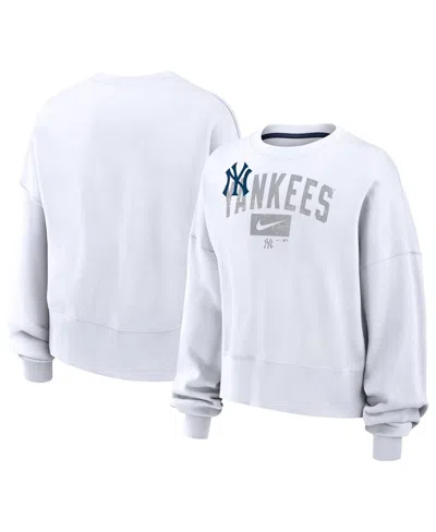 Fanatics Nike Women's White New York Yankees Pullover Sweatshirt