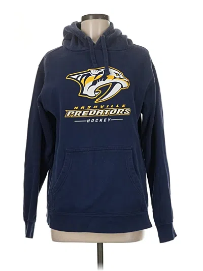 Pre-owned Fanatics Pullover Hoodie In Blue