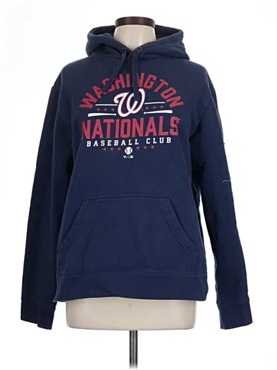 Pre-owned Fanatics Pullover Hoodie In Blue