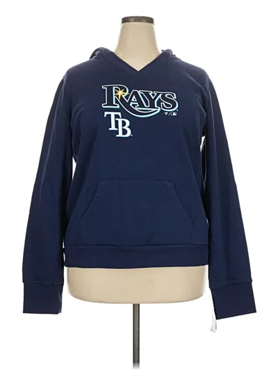Pre-owned Fanatics Pullover Hoodie In Blue