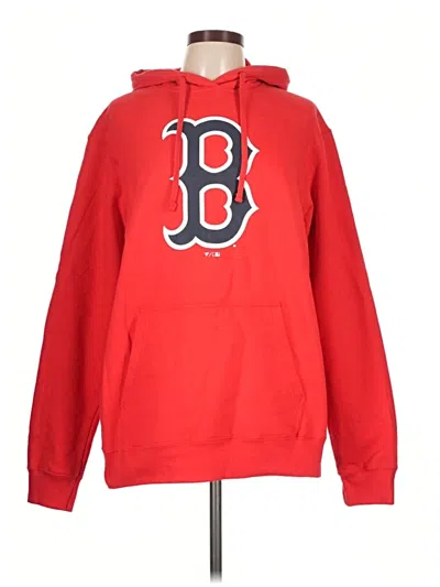 Pre-owned Fanatics Pullover Hoodie In Red